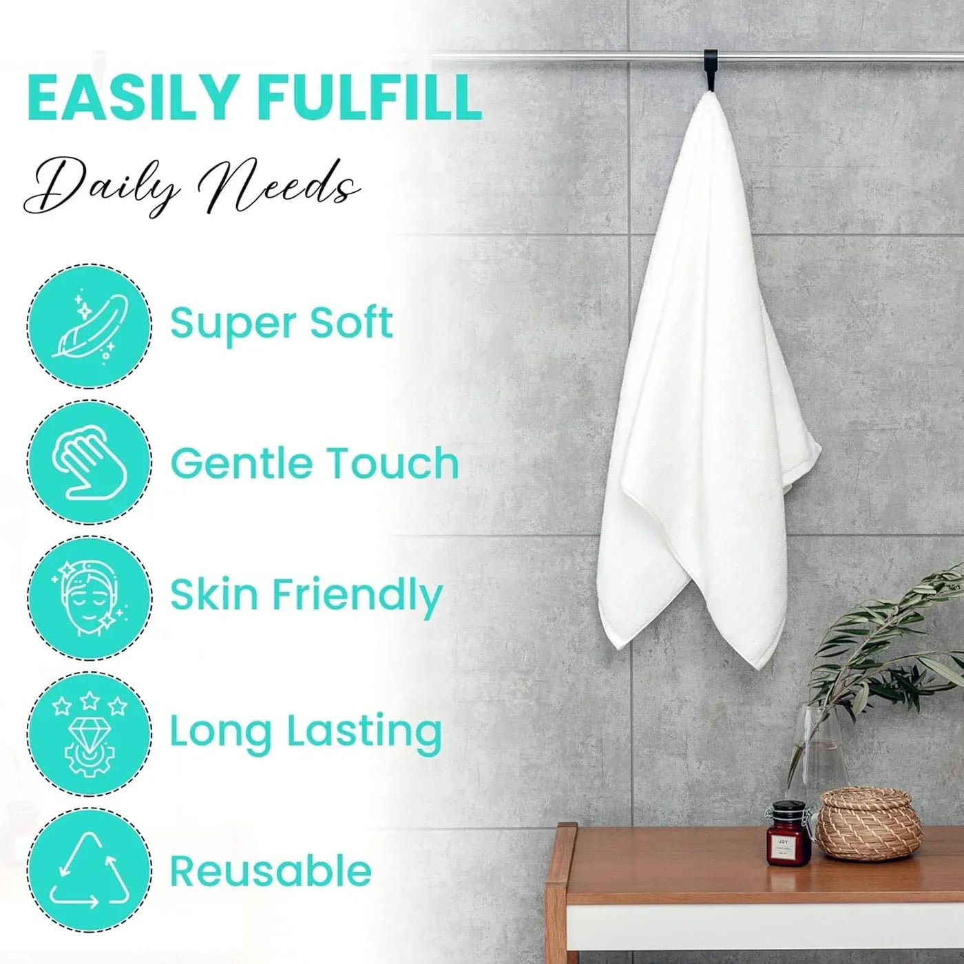 Soft 120/10 dozen (20x40 Inch) Bulk Bath Towels - 100% Cotton - 120 Pieces Wholesale Pack