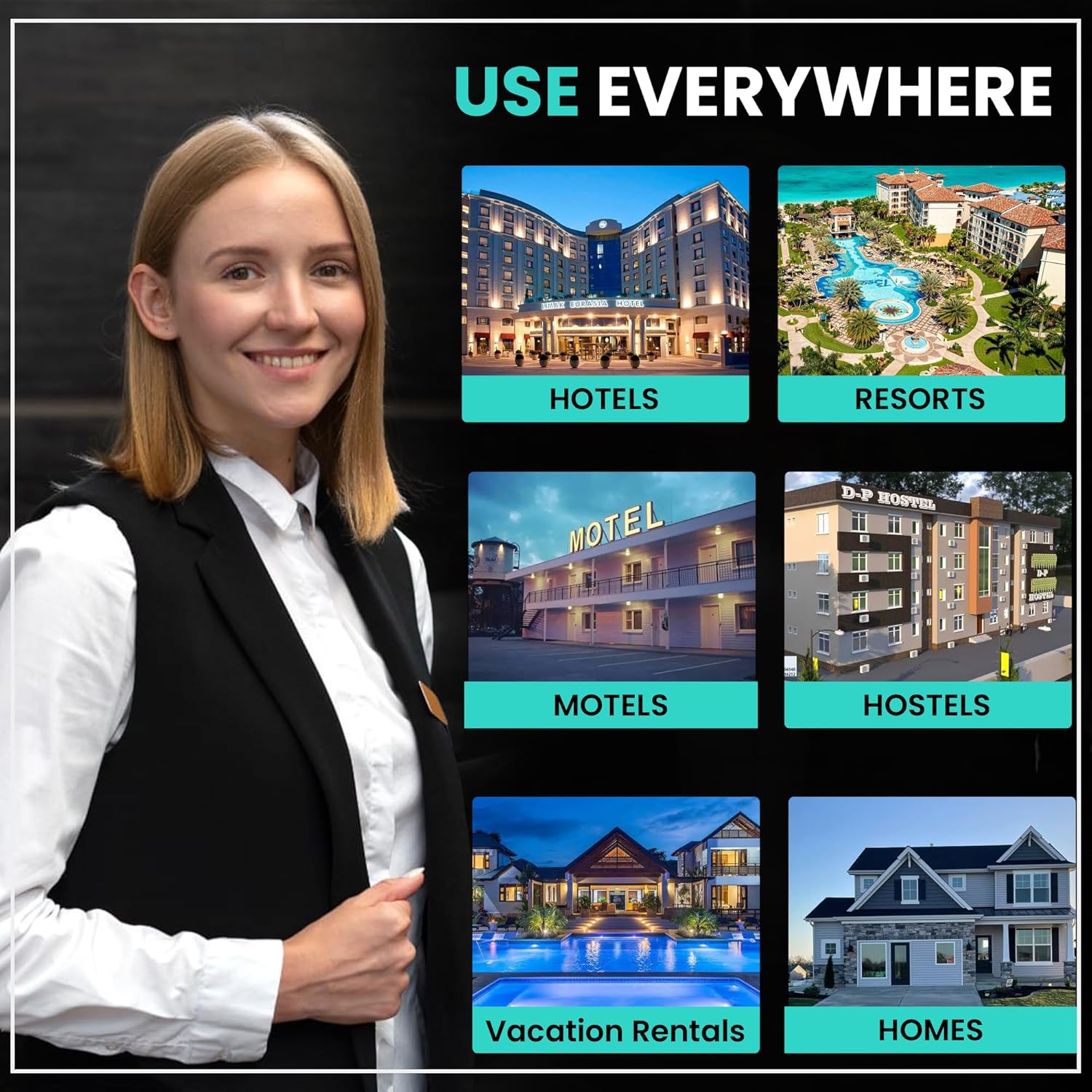 Luxury Hotel Quality Bath Mats (22x34 Inch) - 120 Pack White Cotton Bath Mats