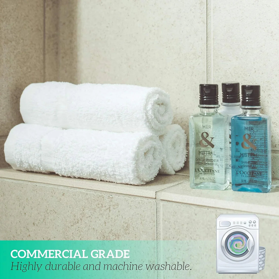 Economical Wash Cloths (12x12 Inch) - 100% Cotton