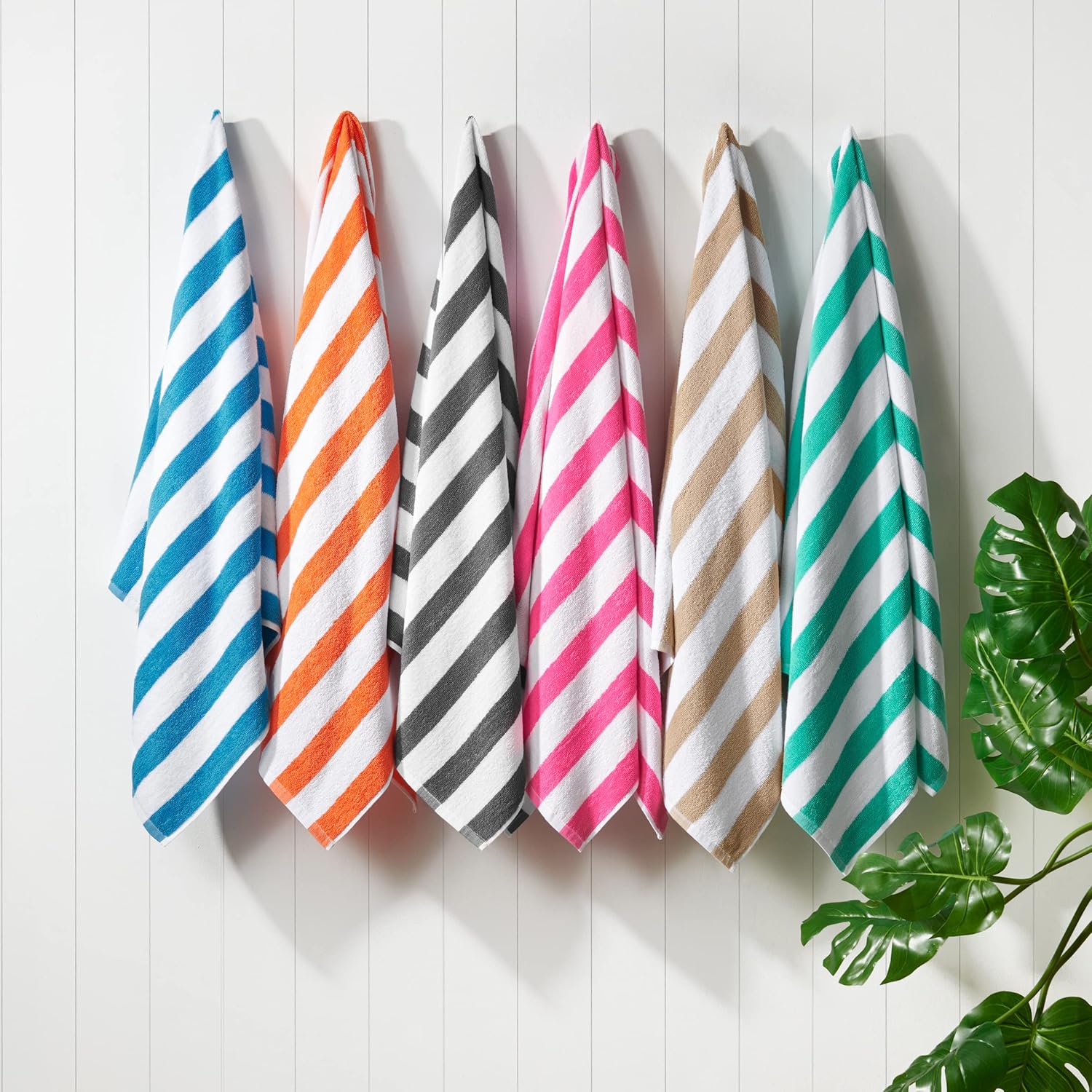 Soft 50 Cabana Bulk Beach Towels - Just $4/Towel |  100% Cotton | 50 Pieces Wholesale Pack