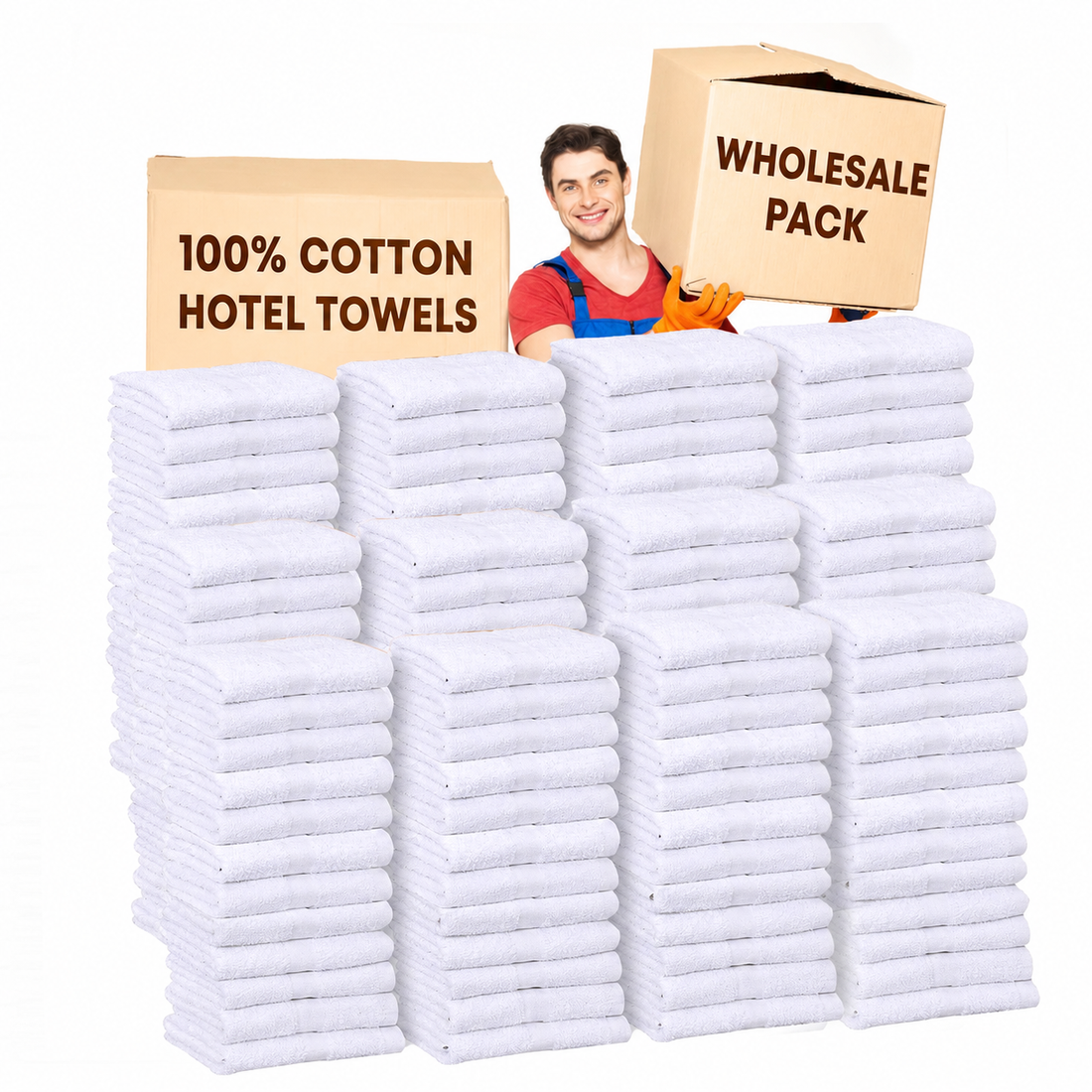Soft Bulk Bath Towels | From Just $1.40/Towel — 100% Cotton | Wholesale Pack | All Sizes Available