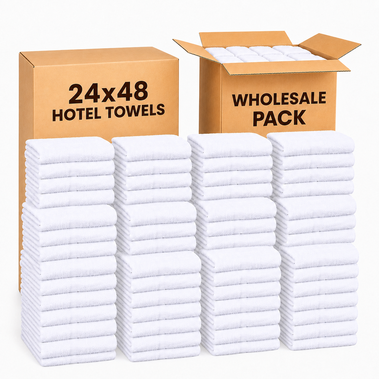 Soft  (24x48 Inch Bath Towels) - 60 & 240 Pieces Wholesale Pack