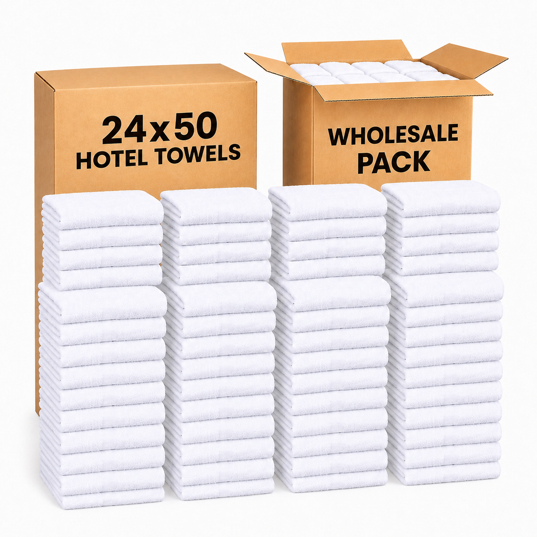 Soft (24x50 Inch Bath Towels) - 120 Pieces Wholesale Pack