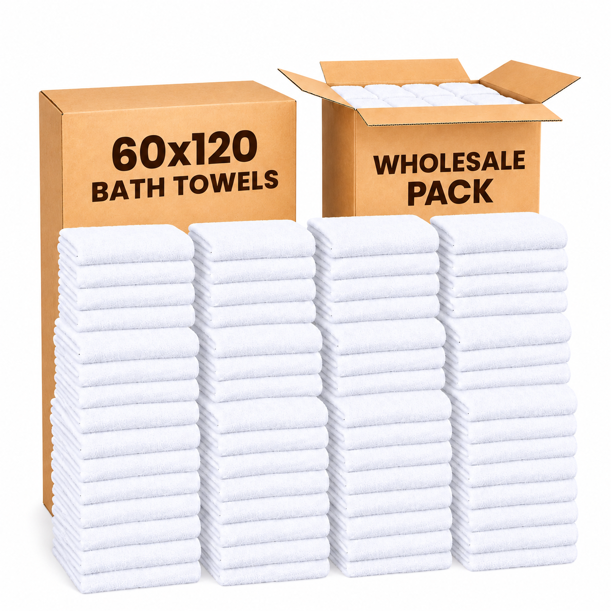 Soft (60x120 cm Bath Towels) –  Just £2.5/Towel - 60 Pieces Wholesale Pack