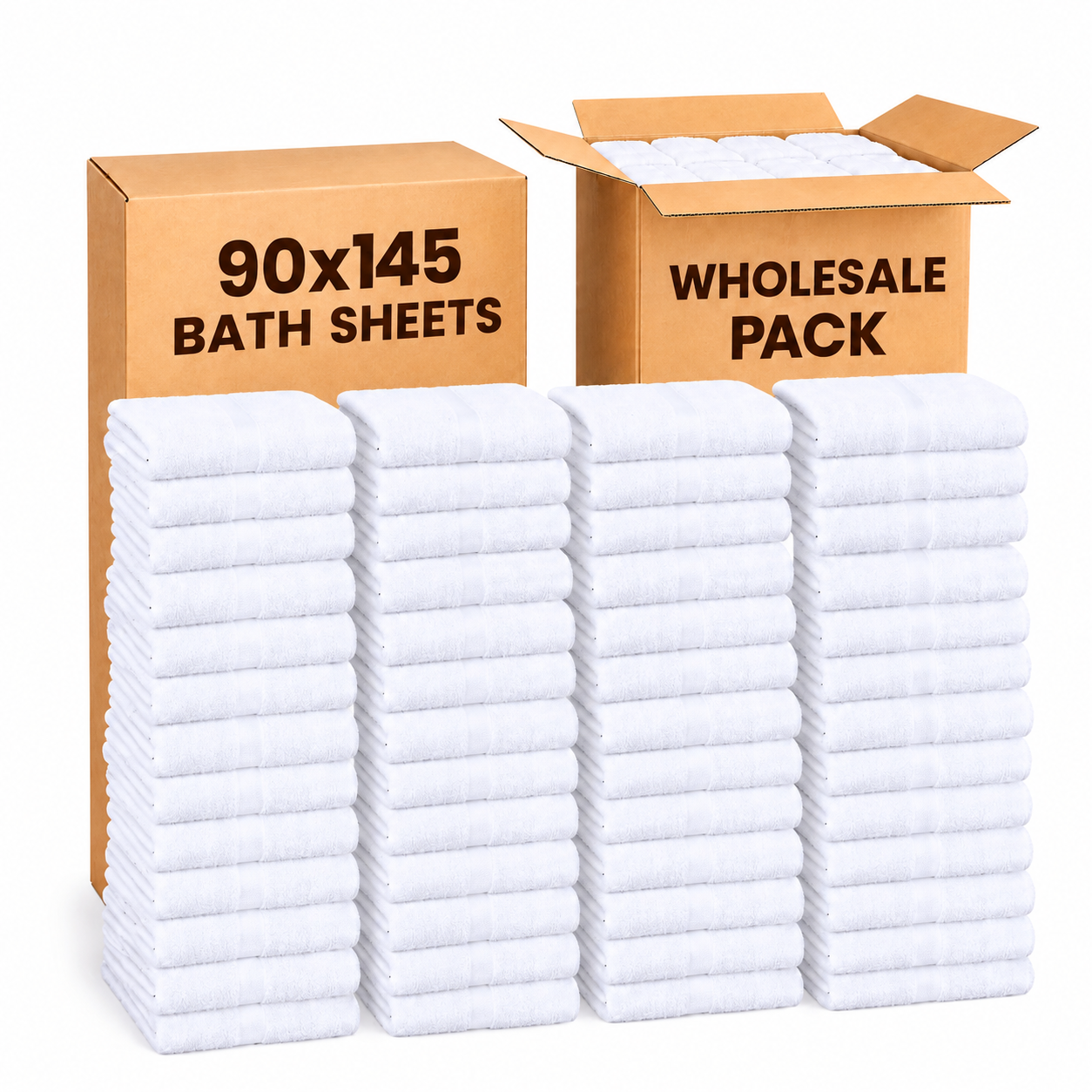Soft (90x145 cm Bath Sheets) - 20 Pieces Wholesale Pack