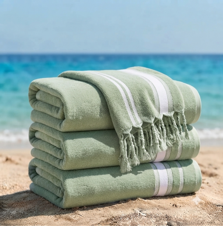 Soft 50 Oversized Turkish Beach Towels– 100% Cotton – 50 Pieces Wholesale Pack