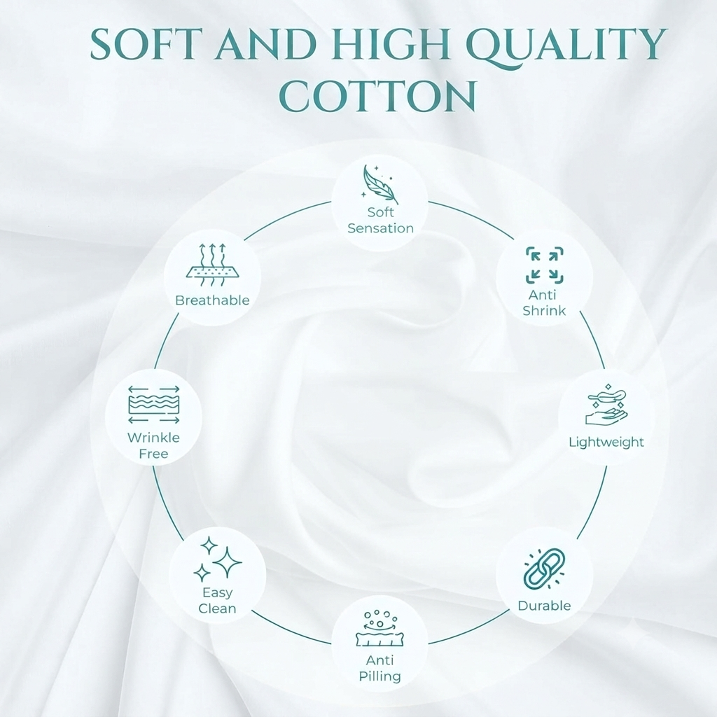 24 Pack Full T-200 Fitted Bed Sheets (54 x 80 x 15 Inch) – White Cotton Rich Polycotton – Soft, Durable Hospitality Quality Fitted Sheets for Hotels, Motels, Airbnb, Vacation Rentals, Nursing Homes & Spa
