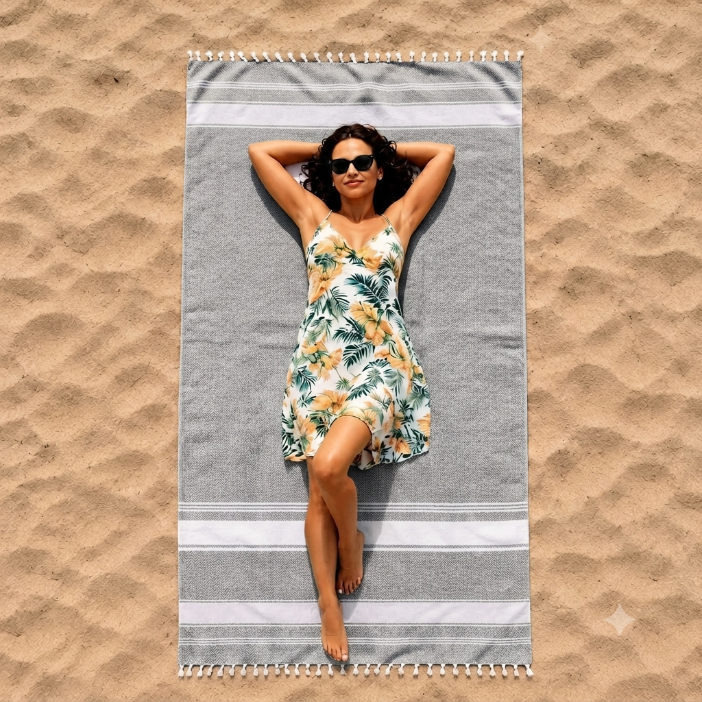 Luxury 24 Oversized Turkish Beach Towels– 100% Cotton – 24 Pieces Wholesale Pack