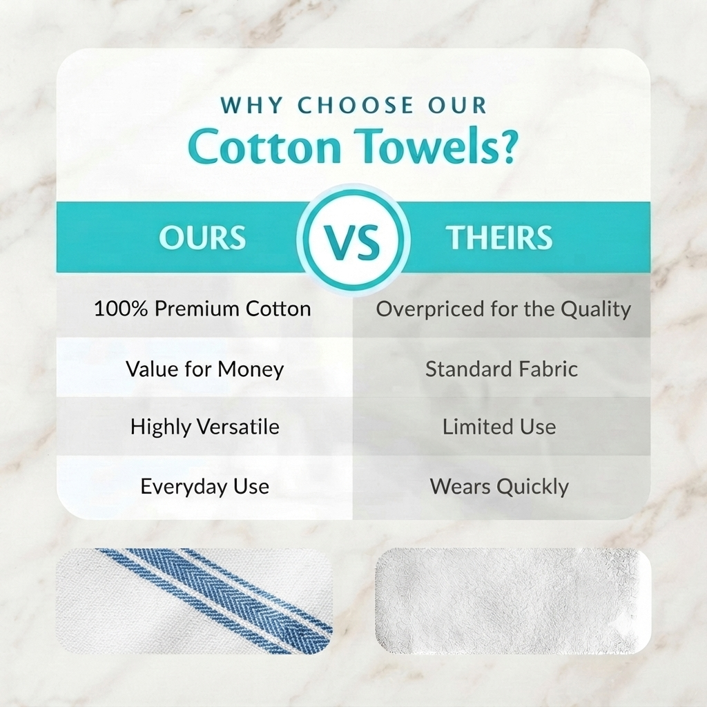 Soft 300 Pack White Blue Striped Dish Towels (15x25 Inch) - 100% Cotton