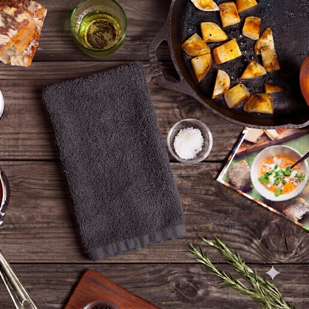 Premium 216 Pack Gray Bar Mop Towels (16x19 Inch) - 100% Cotton - Super Absorbent Multi-Purpose Cleaning Towels for Restaurants, Bars, Hotels, Commercial Kitchens & Home Use