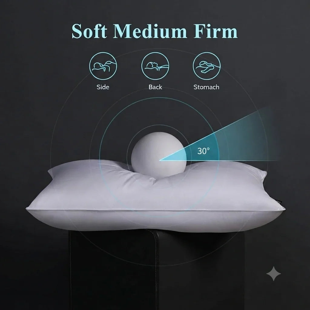 Soft Standard/Queen Size Pillows (30 x 20 Inch) – Bulk Pack for Hospitality Use