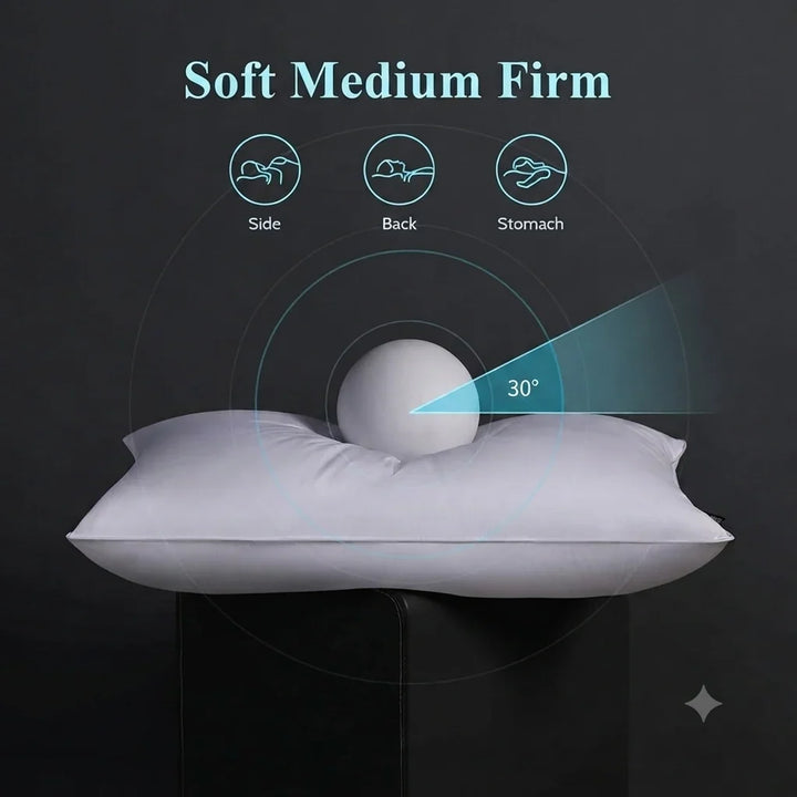 Soft 10 Pieces Standard Size Pillows (48 x 74 cm) – Bulk Pack for Hospitality Use