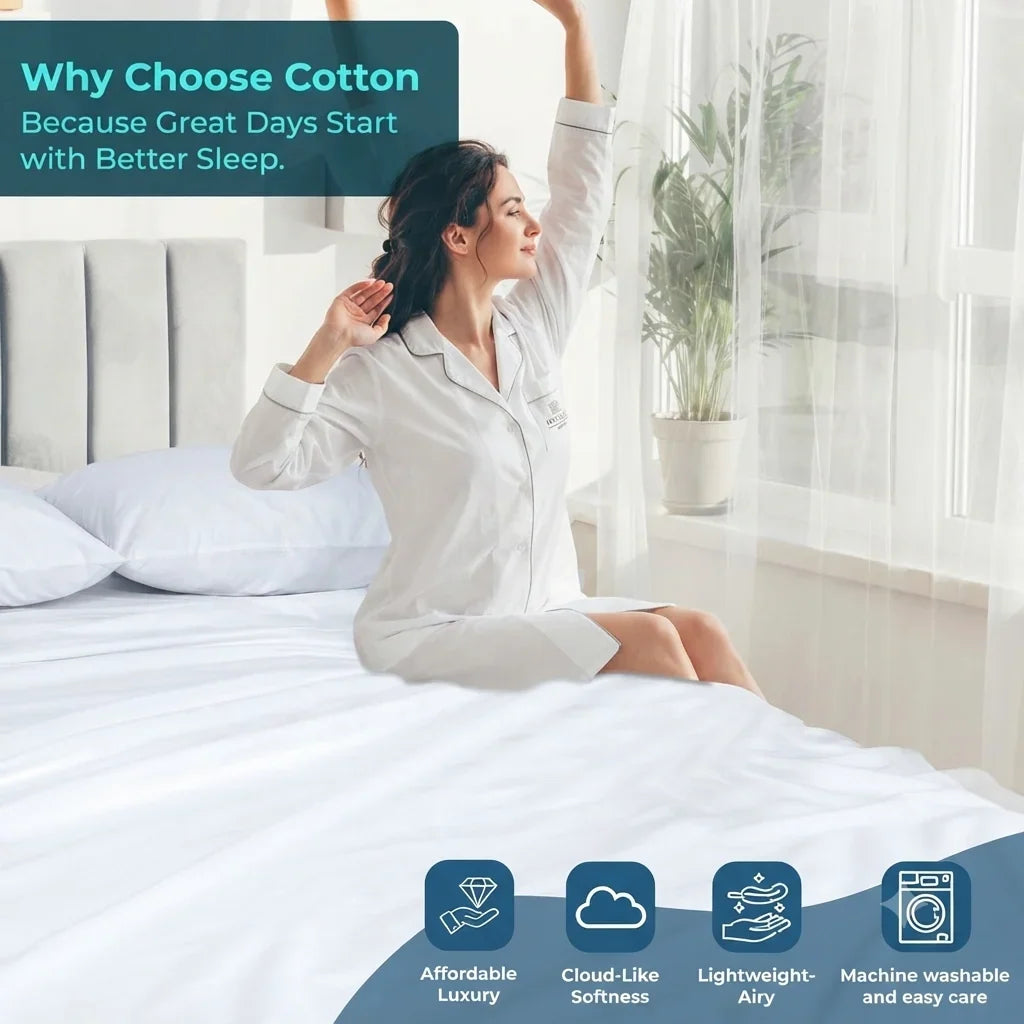 T-200 White Bed Sheets | Sheets for Hotels & Hospitality Use