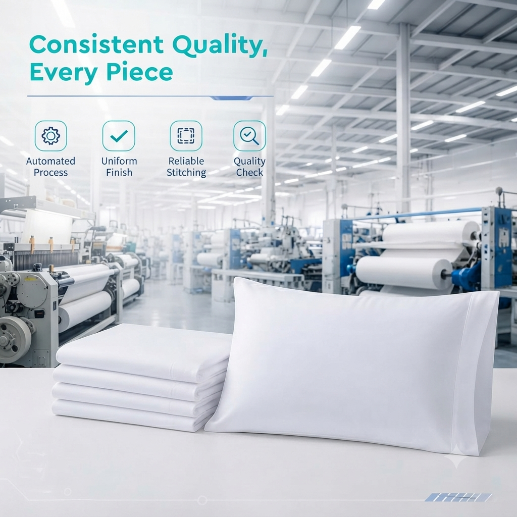 Soft 120 Pack Standard Pillow Cases (20 × 30 Inch) – White Polycotton – Soft, Durable Hotel Quality Pillowcases for Hotels, Motels, Airbnb, Vacation Rentals, Healthcare, Schools & Hospitality Use