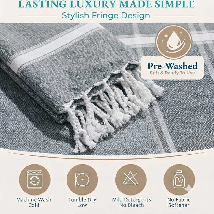 Luxury 24 Oversized Turkish Beach Towels– 100% Cotton – 24 Pieces Wholesale Pack