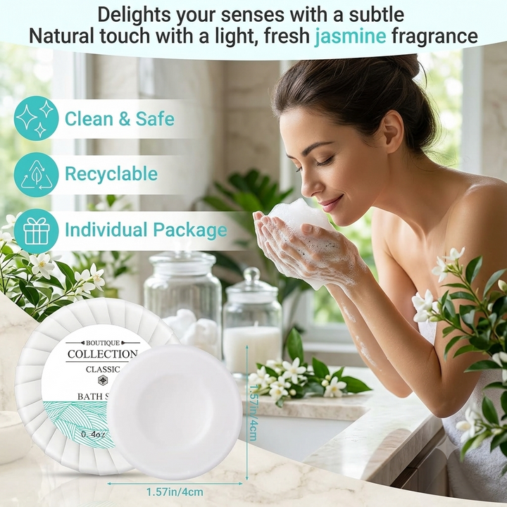 500 Mini Soap Bars 0.4 oz - Individually Wrapped Travel Size