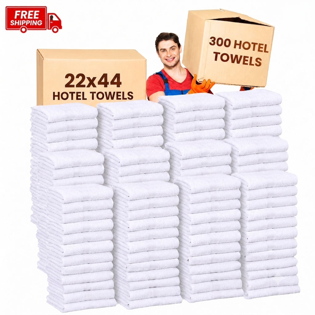 Soft 300/25 dozen (22x44 Inch) Bath Towels Bulk- 100% Cotton  - 300 Pieces Wholesale Pack