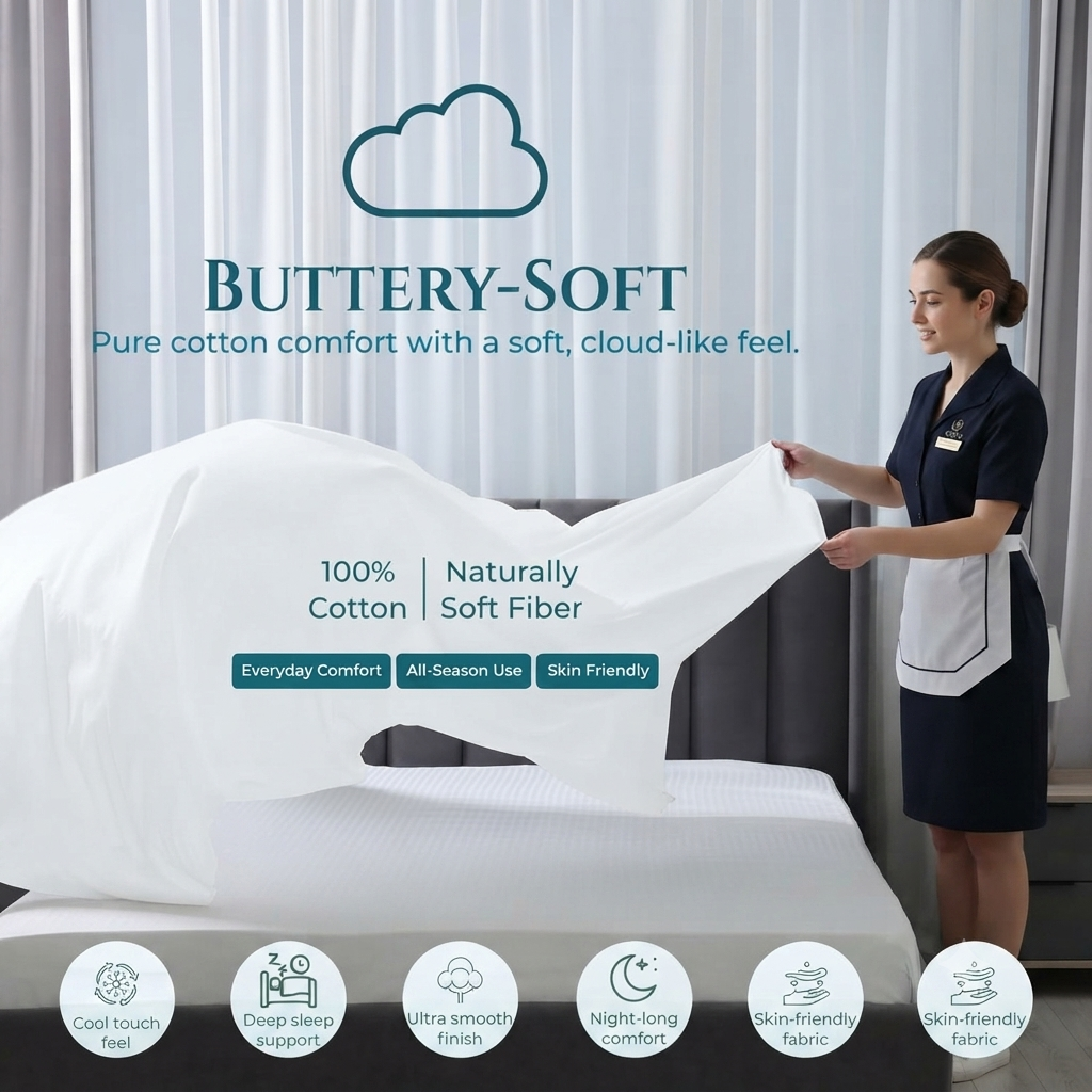 24 Pack Full T-200 Fitted Bed Sheets (54 x 80 x 15 Inch) – White Cotton Rich Polycotton – Soft, Durable Hospitality Quality Fitted Sheets for Hotels, Motels, Airbnb, Vacation Rentals, Nursing Homes & Spa