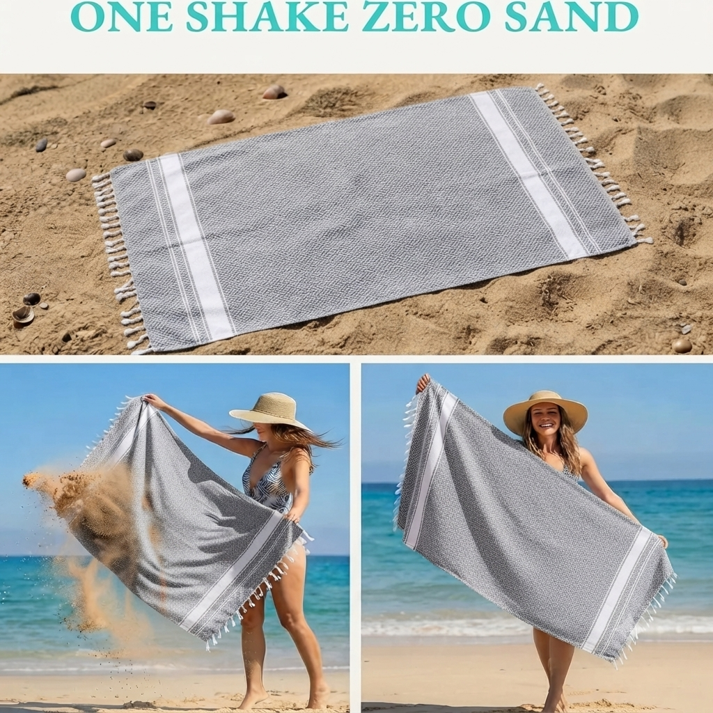 Luxury 24 Oversized Turkish Beach Towels– 100% Cotton – 24 Pieces Wholesale Pack