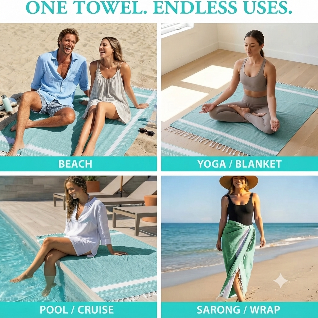 Luxury Oversized Turkish Beach Towels– 100% Cotton –  24 & 36  Wholesale Pack