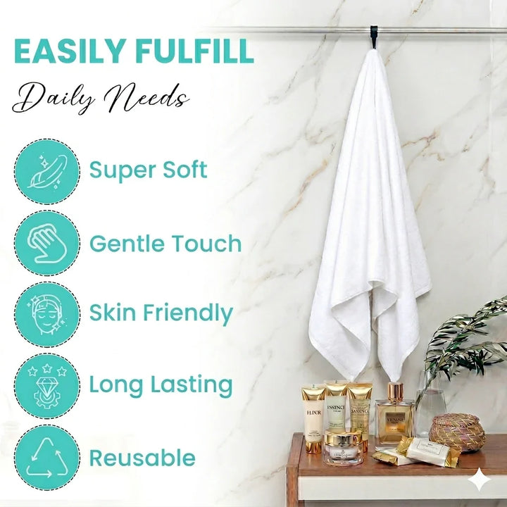 Luxury 36 (24x48 Inch) Bulk White Bath Towels – Premium 100% Cotton - 36 Pieces Wholesale Pack - Bath Towels for Hotels & Hospitality Use