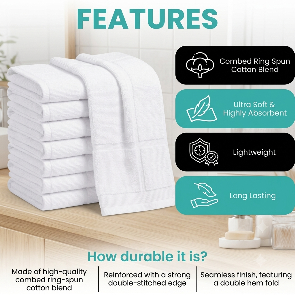 Soft 48 Pack Bath Mats (18x25 Inch) - 100% Ring-Spun Cotton