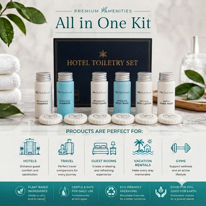 Luxury 300 Pieces Travel Size Hotel Toiletry Set | All in one Kit