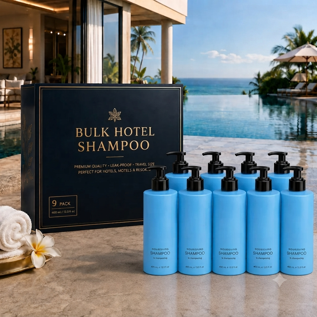 12-pack of big bottles Hotel Shampoo Bulk (461 ml Each)