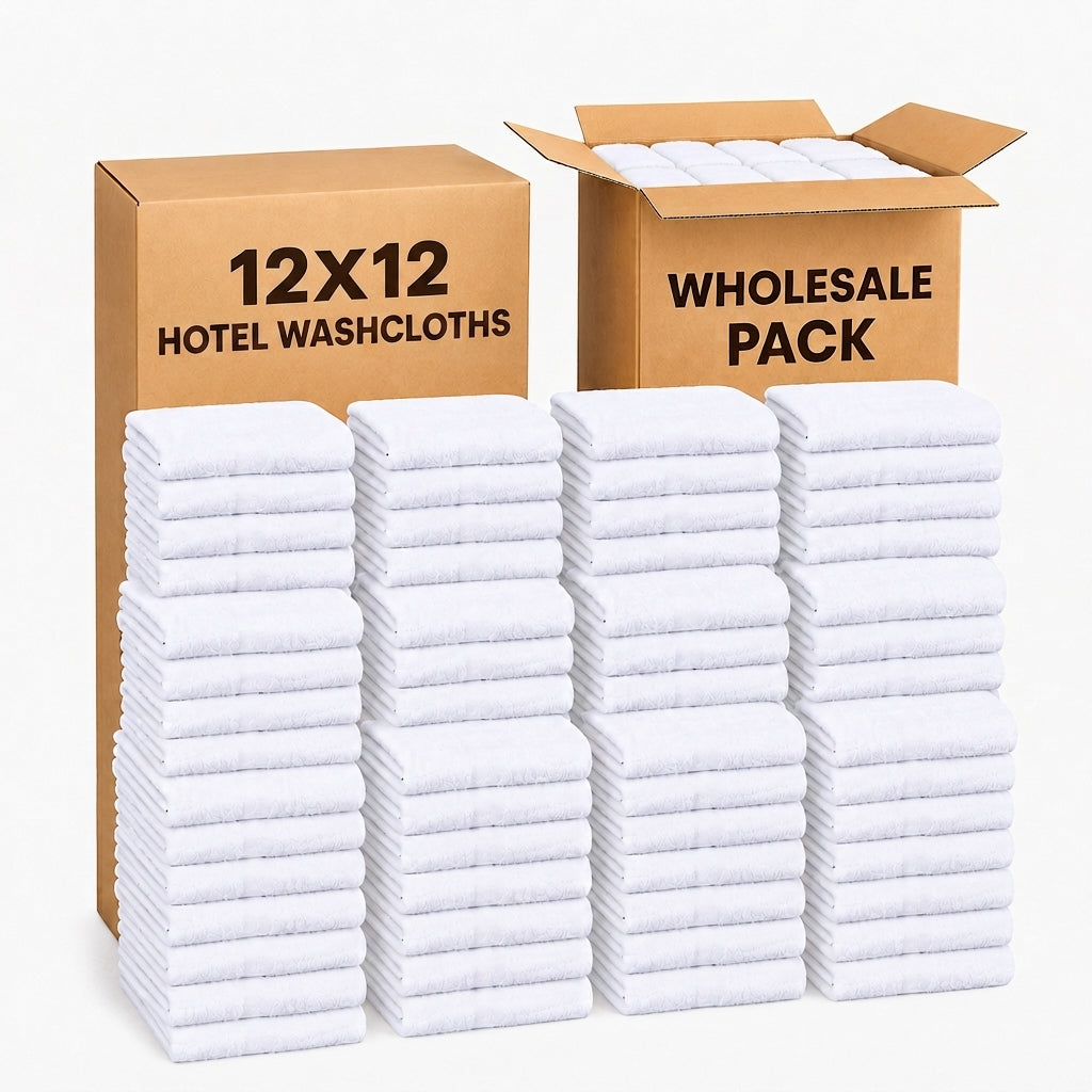 Economical Wash Cloths (12x12 Inch) - 100% Cotton