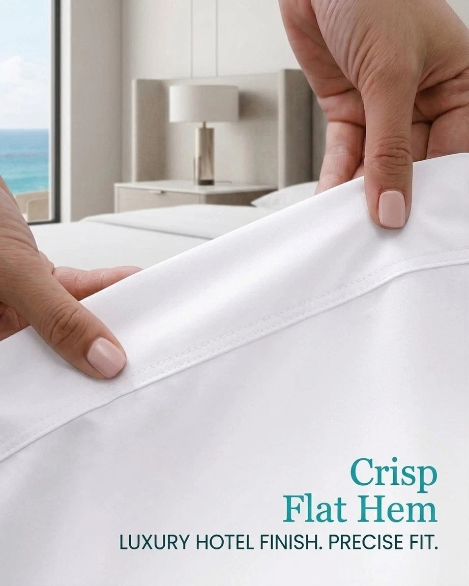 T-200 Cotton White Bed Sheets | Sheets for Hotels & Hospitality Use | 10 Pieces Wholesale Pack